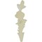 Ekena Millwork 1 1/4"W x 4 1/2"H x 3/8"P Hillsborough Flower Onlay ONL01X05X00HI - alternate 2